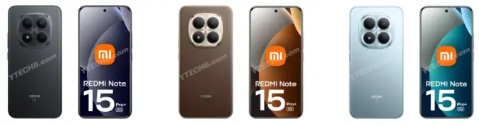 Redmi Note 15 Pro+ global specs, prices, images leak